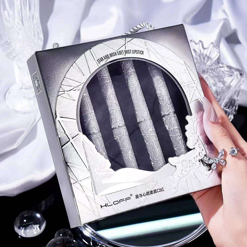 Lipstick 4 Colors Matte Long Lasting Waterproof Matt Stick Tube Nude Red Lips Makeup Natural Lip Tint Cosmetic Kit H260302