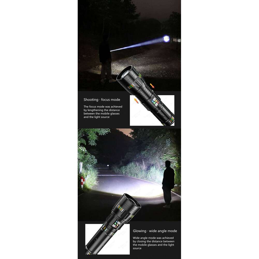 New upgrade GT61 High Power Led Flashlights Super Bright Spotlight Tactical flashlight Zoomable Outdoor Emergency Camping Torch Z260301