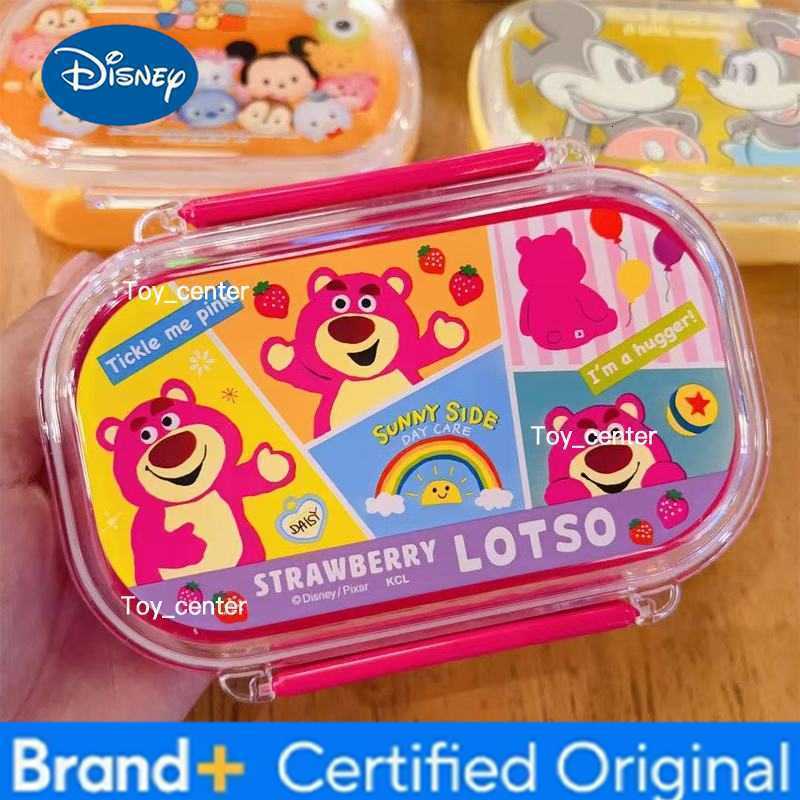 Disney New 300ML Cute Cartoon Toy Story Strawberry Bear McQueen Minnie Lunch Box Fresh-Keeping Box Fruit Bento Box For Students Gift H260302