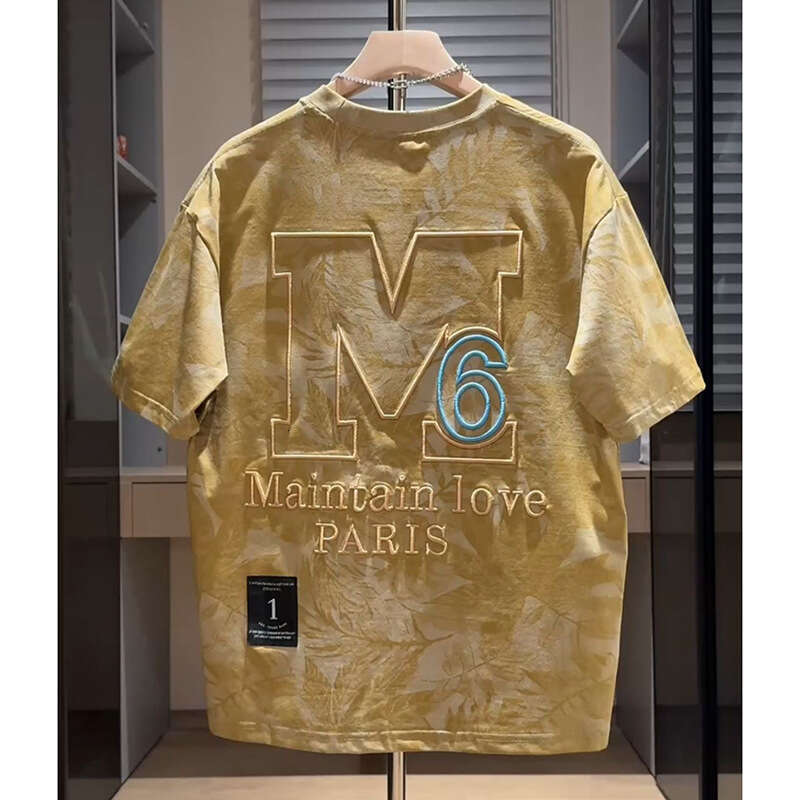 Summer New Fashion Printed Half-Sleeve Loose Fit Men's Casual Short Sleeve T-Shirt With Street Style Embroidery