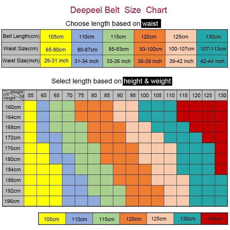 1Pc Deepeel 3.7*110-130cm Men's 2nd Cowskin Leather Belts Male Designer Business Waistband Crafts for Adults Jeans Accessories S260228