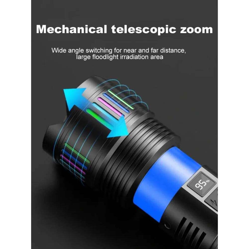 Outdoor waterproof strong white laser high power zoom rechargeable flashlight Z260301