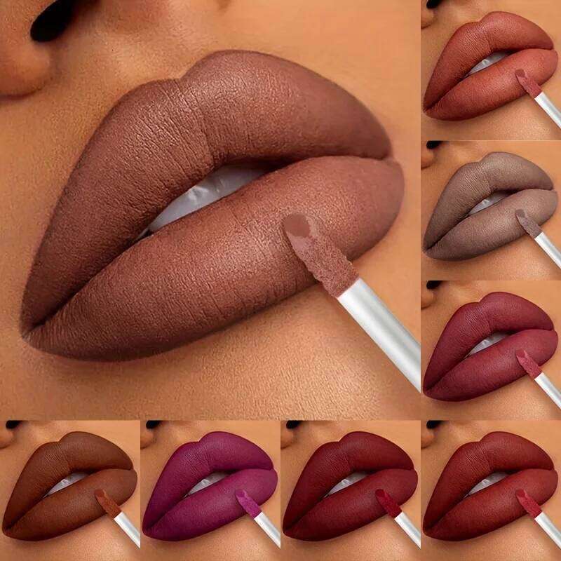 Luxury Velvet Matte Red Lipstick, Long Lasting Moisturizing Non-Stick Lip Makeup, Perfect Beauty Gift for Women H260302