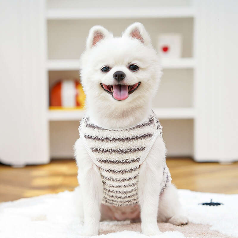 Famous brand Autumn Winter Flannel Warm Teacup Small Puppy Cat Teddy Clothes Dog Vest Pet Supplies Cross Border pupakaIK