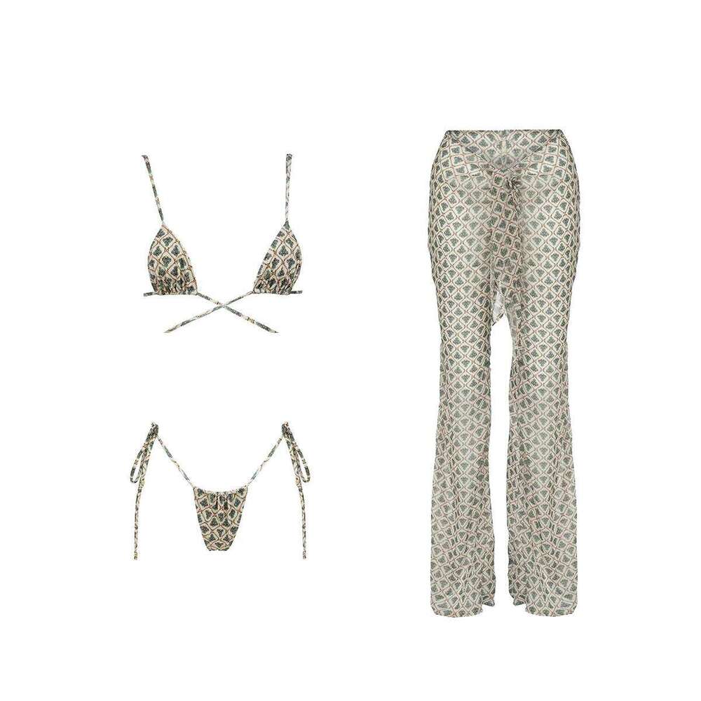 3 Pieces Women Swimsuit 2024 Female Swimwear Push Up Beachwear Swimming Bathing Suit Pants Micro Bikini Set Biquini Z260301