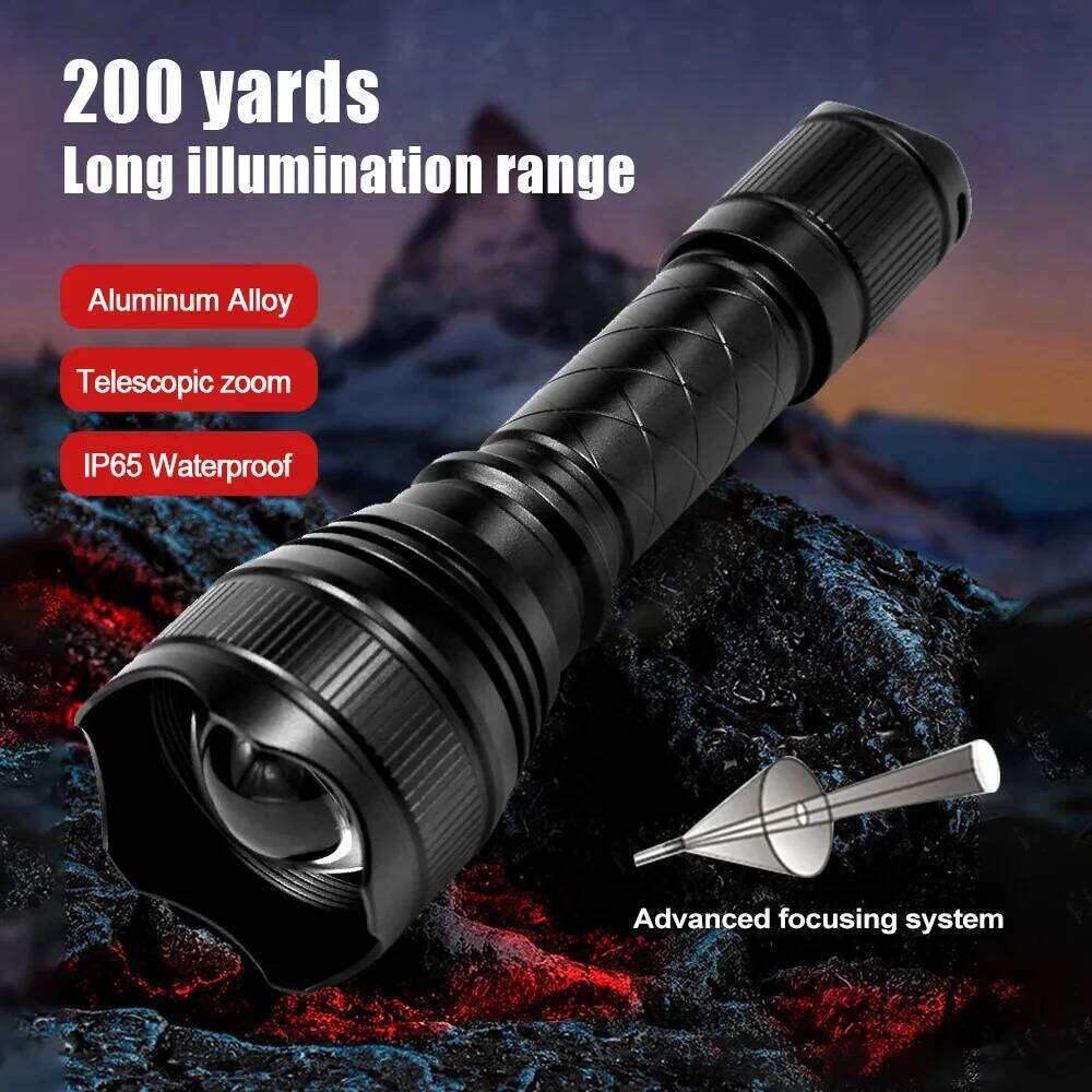 Linterna IR T21 200 yardas enfoque con zoom, 7 vatios, 850nm-940nm, lmpara LED radiacin infrarroja, antorcha de visi Z260301