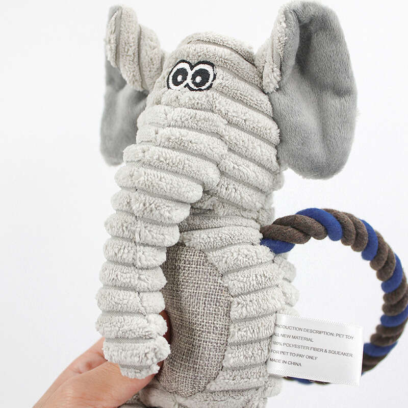 Dogs Plush Toys Indoor Interactive Play Products Pet Chewy Resistant Teeth Grinding Supplies Puppy Kitten Fleece Squeak Toy