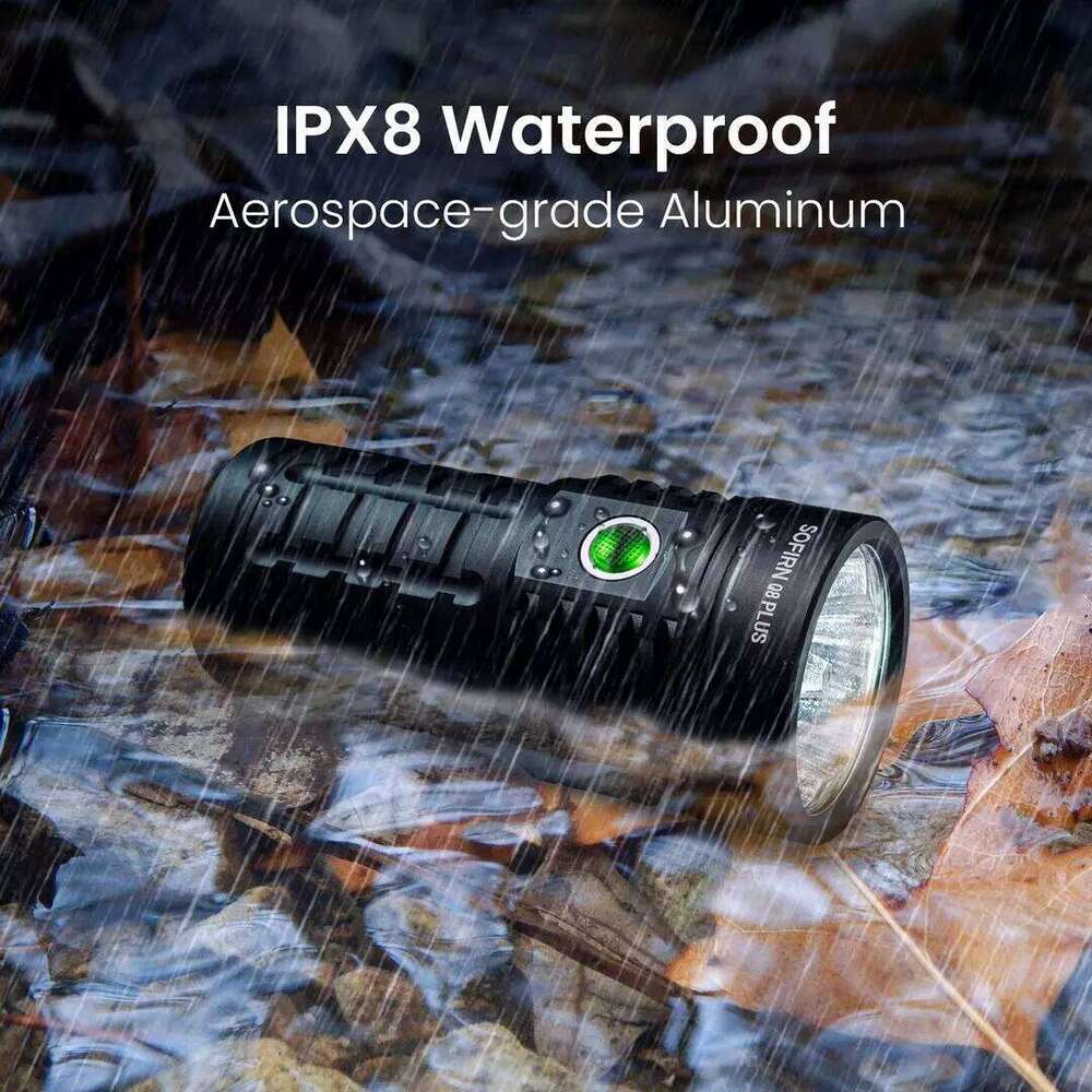 Sofirn Q8 Plus 6*XHP50.2 LED Torch 21700 USB C Rechargeable 16000lm Powerful Flashlight EDC Portable Lantern Lamp BLF Anduril 2 Z260301
