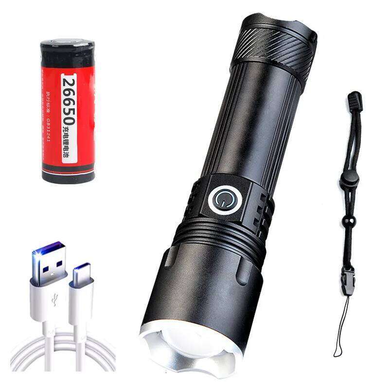 Strong Light Safety Hammer Outdoor Ultra-Bright White Laser Multi-functional High-Power Rechargeable Flashlight Z260301