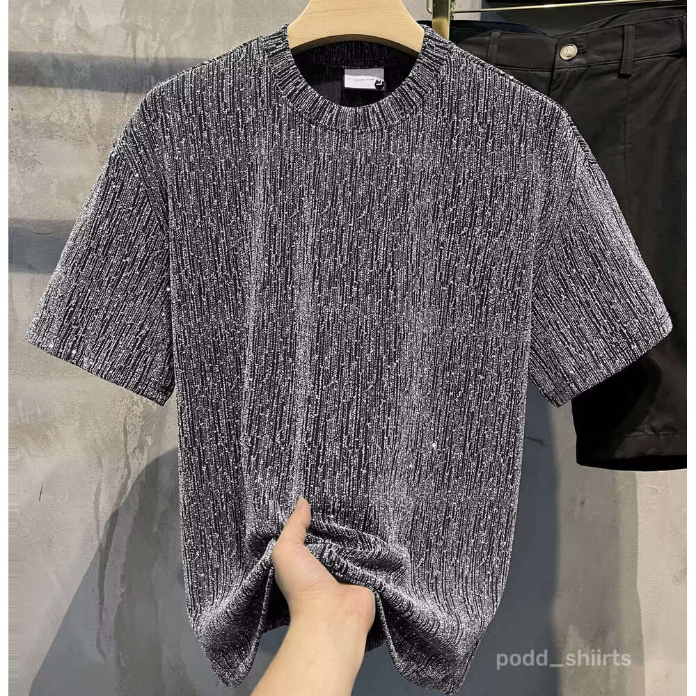 T Shirts Starry Sky Summer Loose Tees Five Point Sleeve Printed Top Trendy Unisex Casual Shirt Men's Clothing