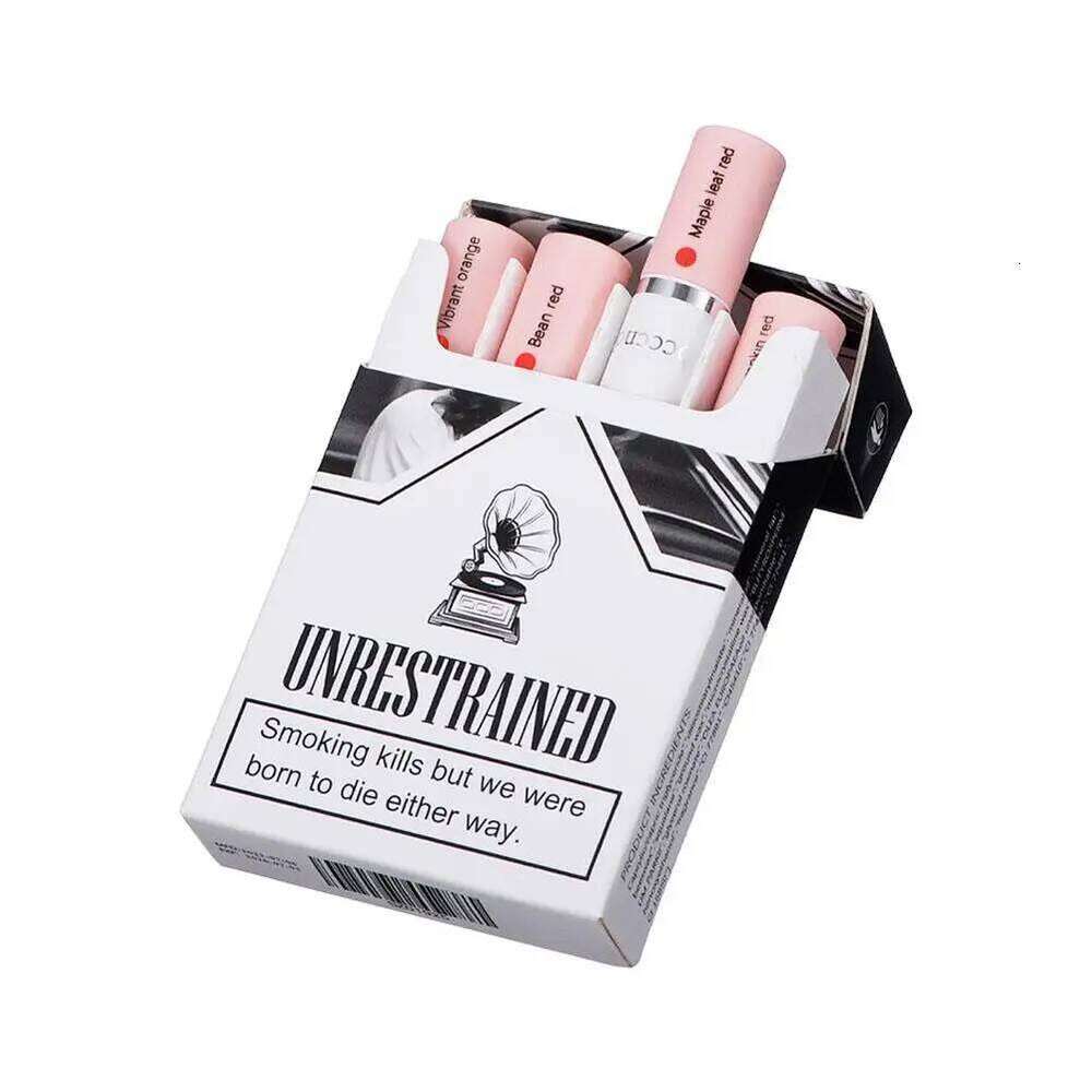 4 pcs/set Cigarette Lipstick Set Long Lasting Glaze Matte Gloss Waterproof Stick Tube Nude Lip Tint Makeup Cosmetics H260302