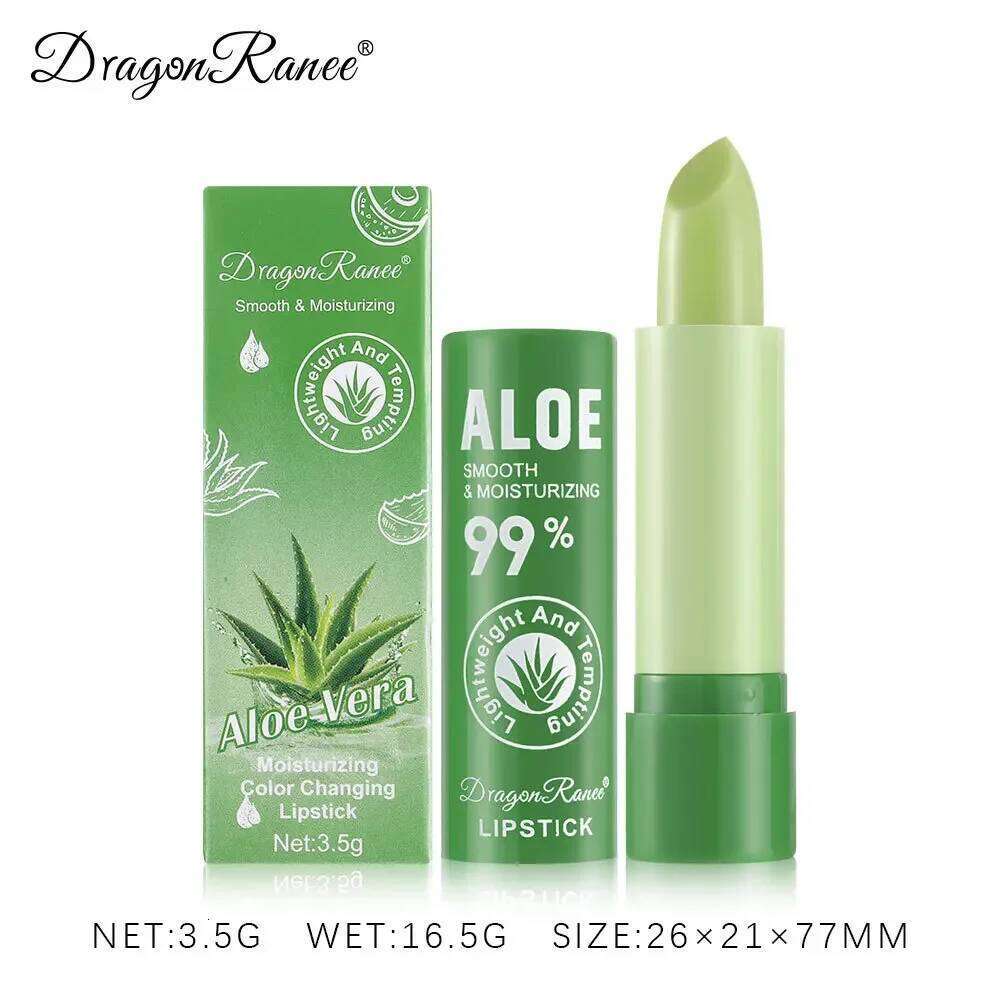 Aloe Vera Color Changing Lipstick Long-Lasting Moisturizing Stain Temperature Change Balm Nourishing Makeup Lip Care H260302