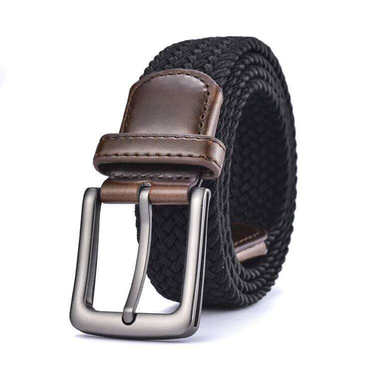 New Men's and Women's Imported Rubber Woven Tide Elastic Young People's Trousers Belt Men S260228