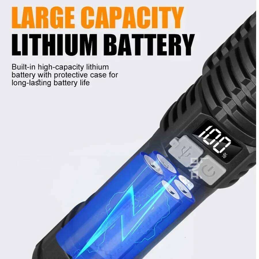 BALDR High Power AJ-004 Telescopic Zoom Built-in Battery Rechargeable Led Flashlight Outdoor Camping Hiking Torch Z260301