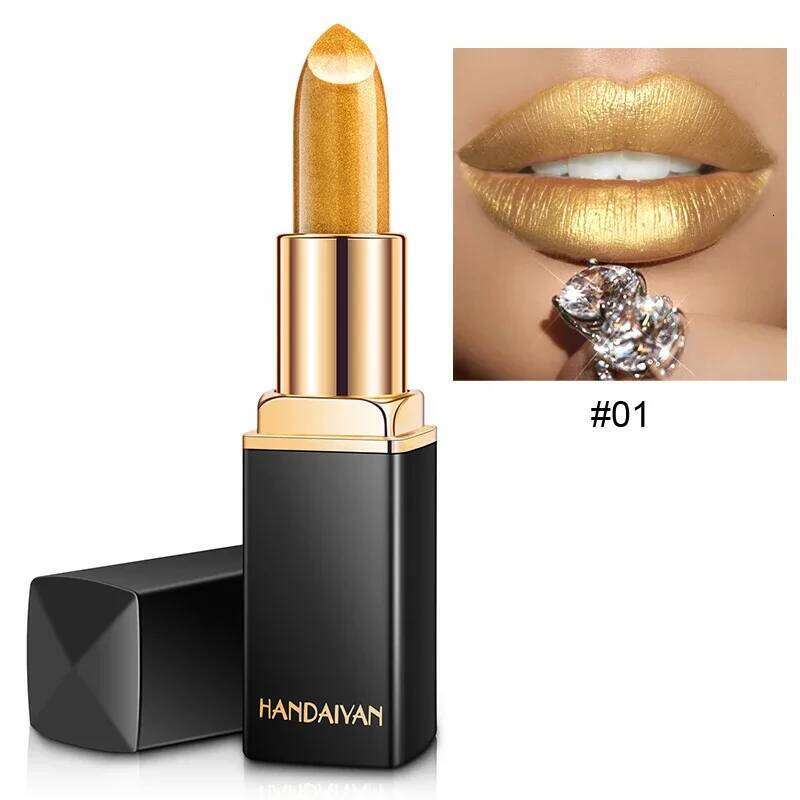 Handaiyan Waterproof Nude Glitter Lipstick Makeup Long Lasting Velvet Red Mermaid Sexy Shimmer Matte Lip Stick Cosmetic Beauty H260302