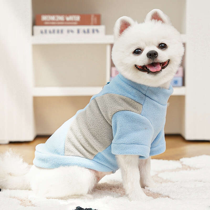 Famous brand Cross border new pet clothing for dogs cats autumn and winter clothes dog apparel fleece lined Corgi sports base shirt cat supplies pupak