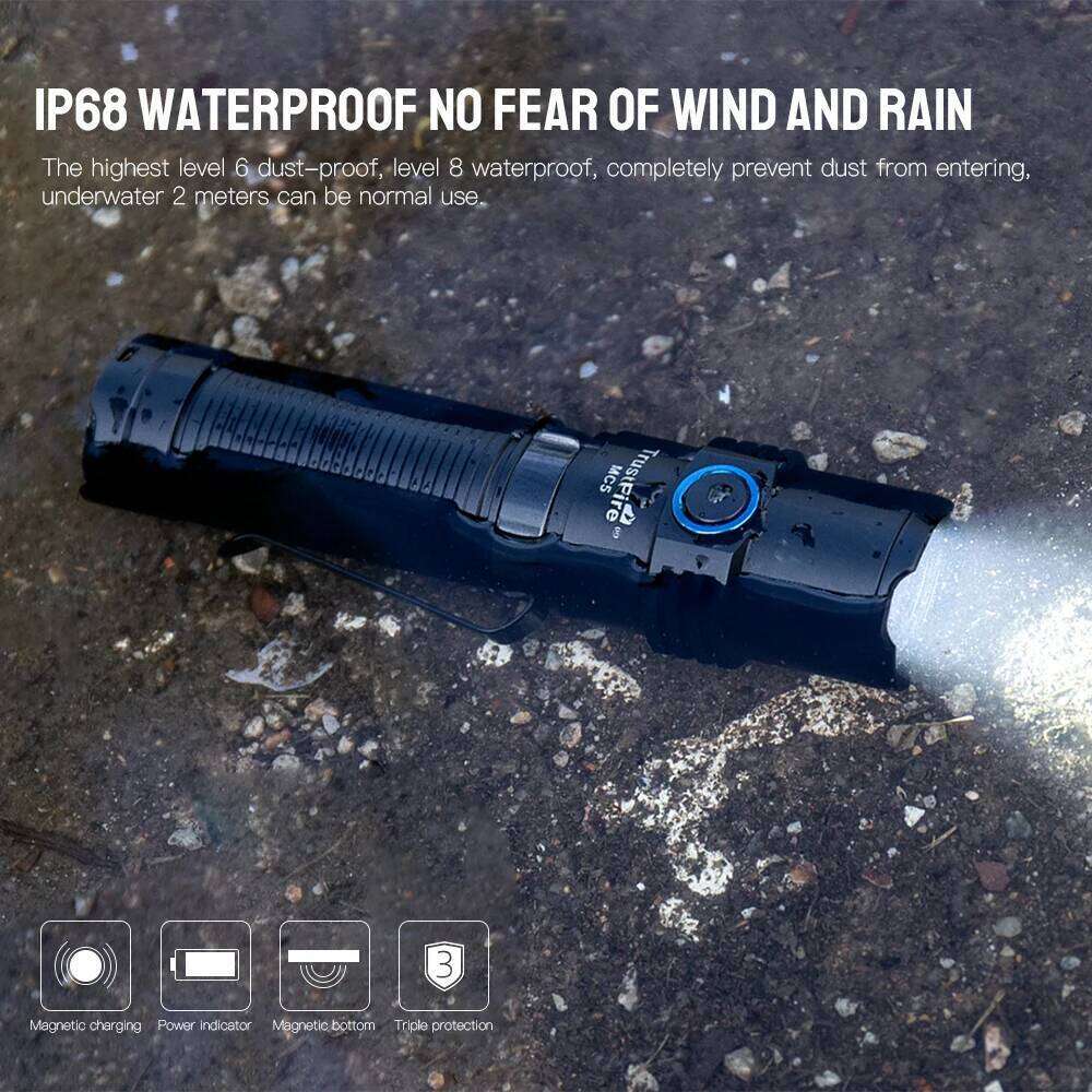 High Led Flashlights Trustfire MC5 3300 Lumens Rechargeable Edc Magnetic Charging Use 21700 Battery Power Indicator Torchs Z260301