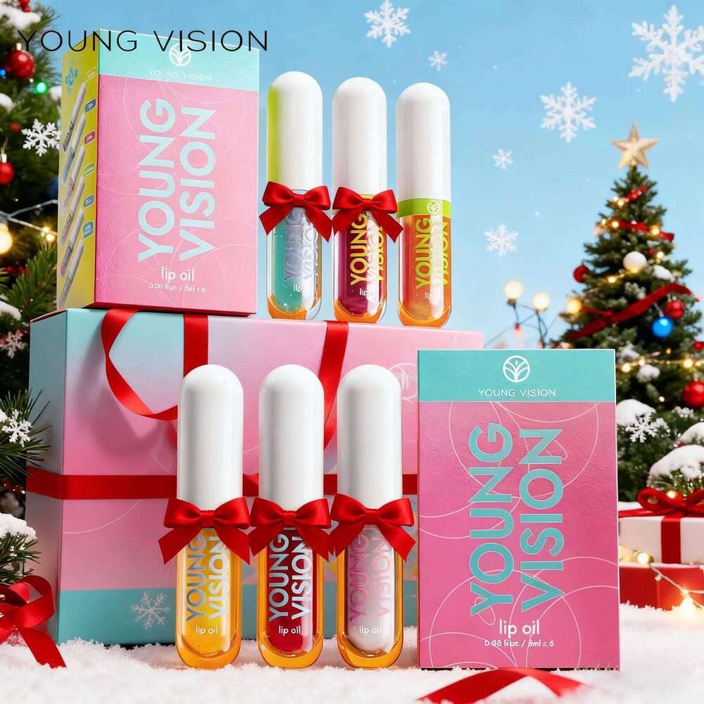 VISION 6-Color Refreshing Fruit Flavored Oil Set Colorful, Hydrating, and Moisturizing Lip Gloss H260302