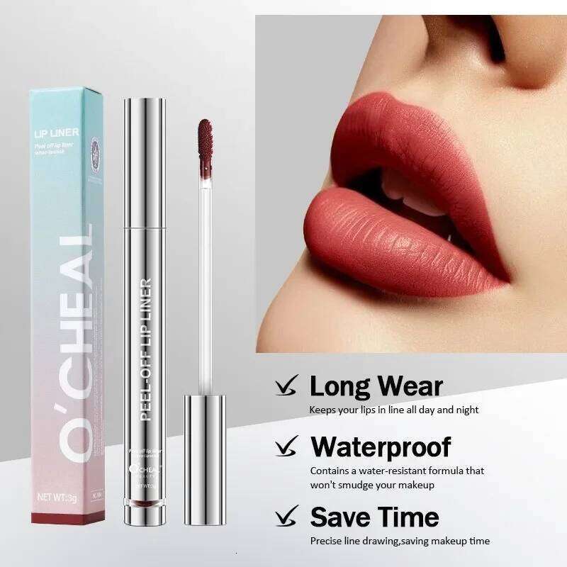 Peel Off Liner Stain Kit - Long-Lasting Waterproof Matte Lip Tint Set for Women, Trend Colors, Easy to Use H260302