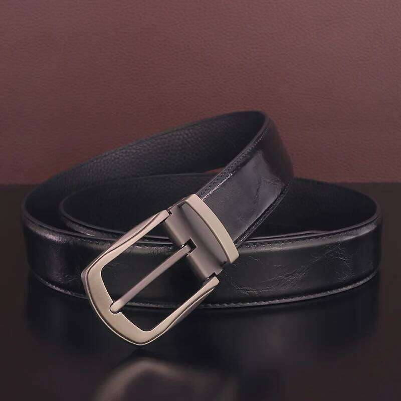 High quality pin buckle genuine leather fashion designers belts casual luxury gray Cowskin young men ceinture homme B584 S260228