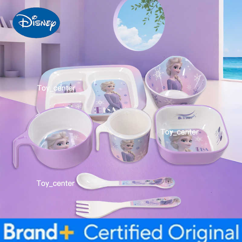 Disney 1pc cartoon Purple Elsa melamine tableware Family Dinner Birthday party outdoor dinner beautiful and durable tableware H260302