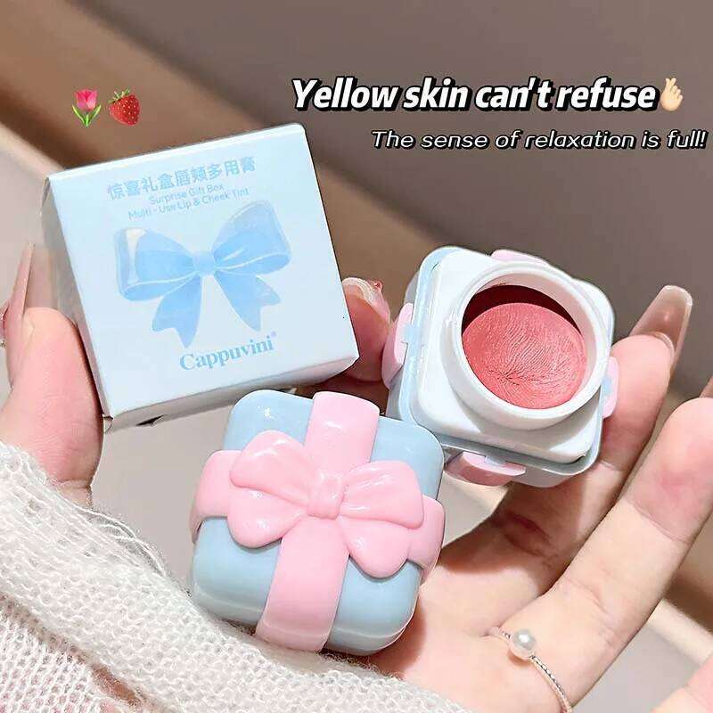 2 in 1 Matte Cheek Cream - Velvet Long Lasting Lip Tint Blush, Transfer Proof & Smudge Proof, JAR Makeup H260302