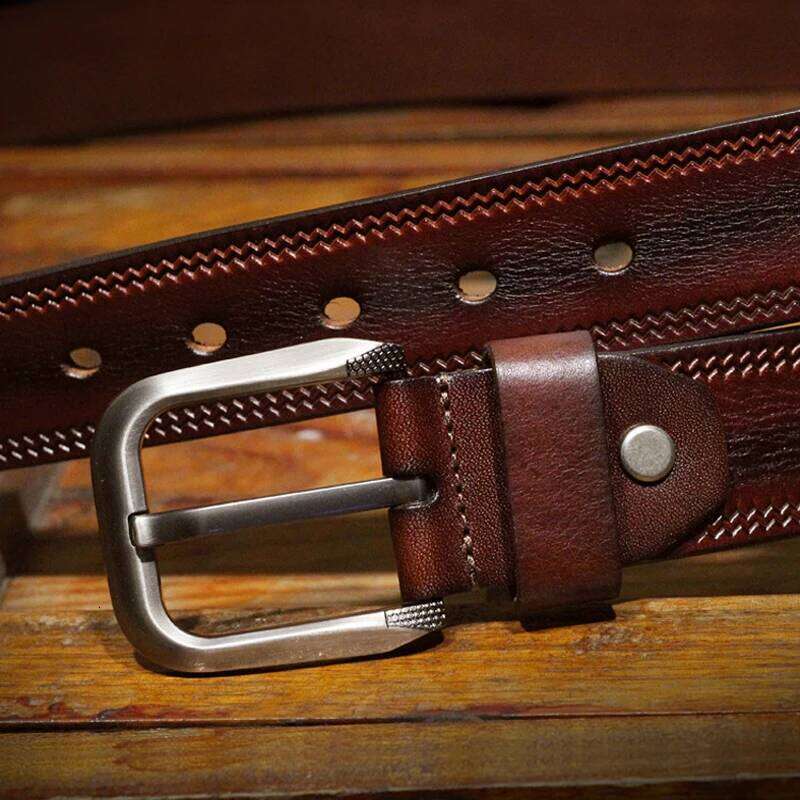 3.8CM Mens Cowskin Belts Luxury Full Grain Cowhide Genuine Leather Belt High Quality Pin Buckle Strap For Jeans Ceintures Cintos S260228