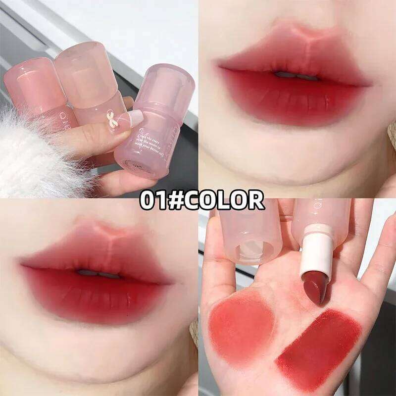 QIBEST Nude Matte Waterproof Long Lasting Lip Stain Sexy Red Lipstick Tinted Lips Makeup For Women Korean Cosmetics H260302