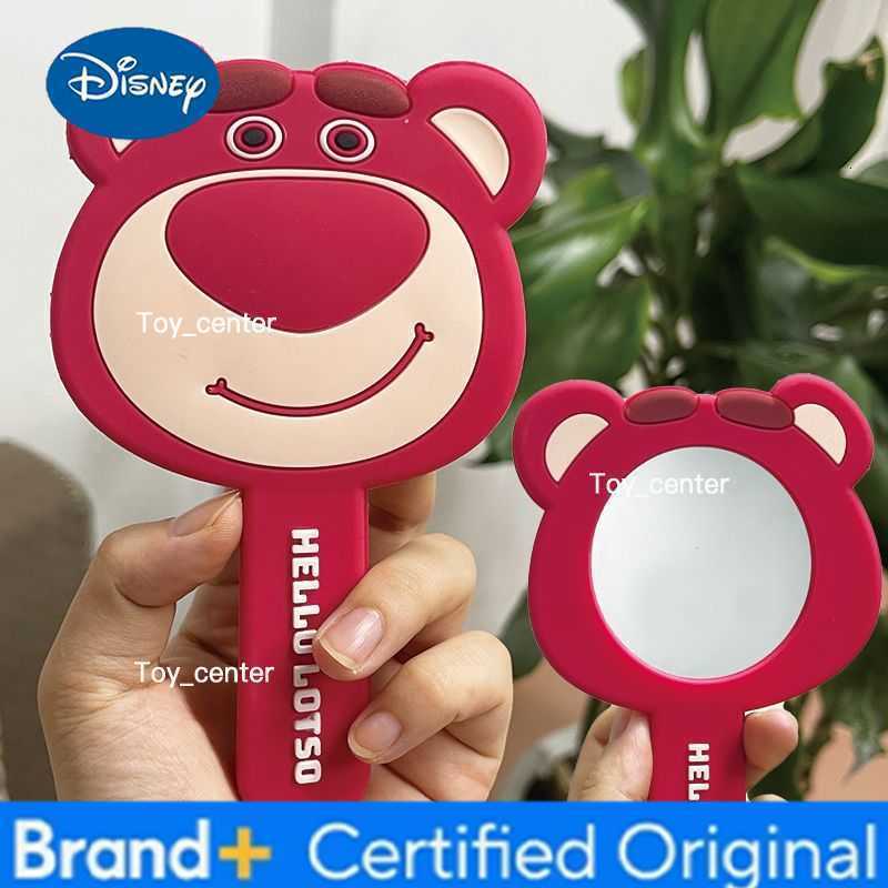 Disney Cute Cartoon Lotso Sweet Personality Creative Simple Fashion New Desktop Handheld Compact Portable Anti-fall Cosmetic Mirror H260302