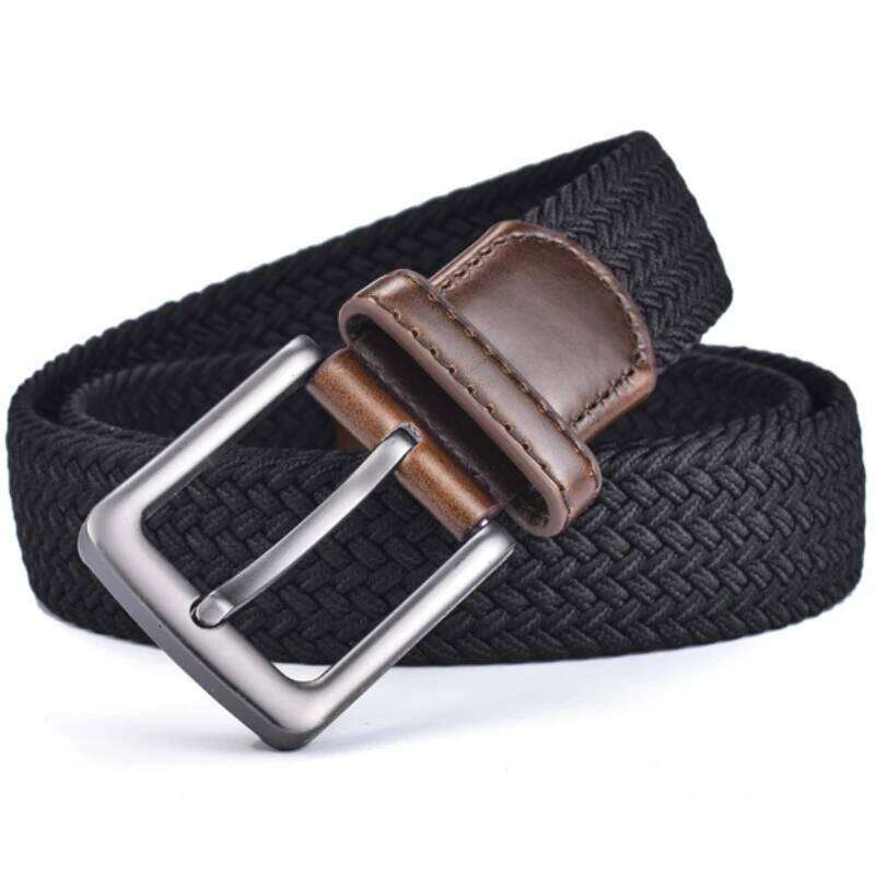 New Men's and Women's Imported Rubber Woven Tide Elastic Young People's Trousers Belt Men S260228