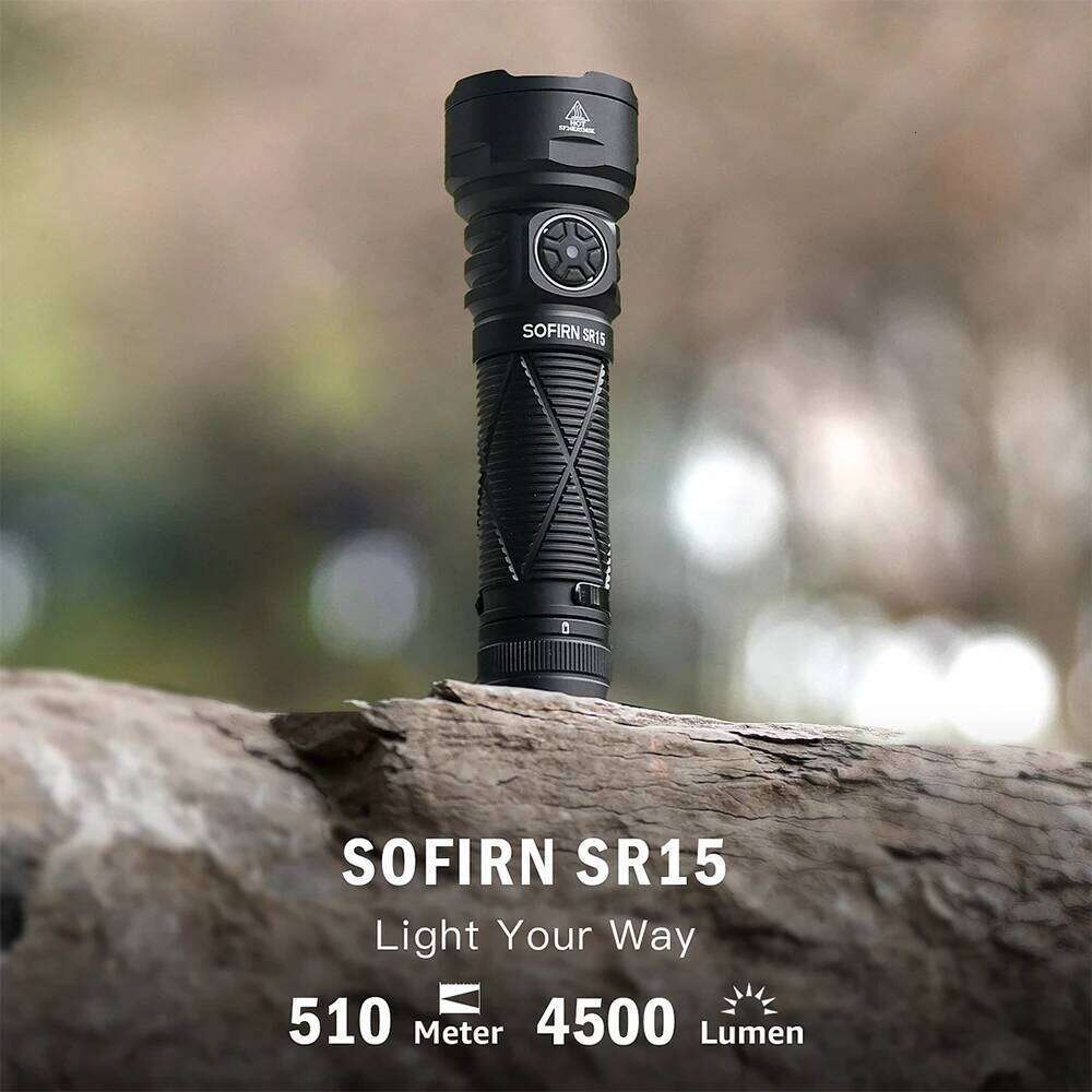 Sofirn SR15 Powerful Flashlight 4500lm Long Range 510m USB C Reverse Charge Torch IP68 Waterproof for Camping Fishing Exploring Z260301