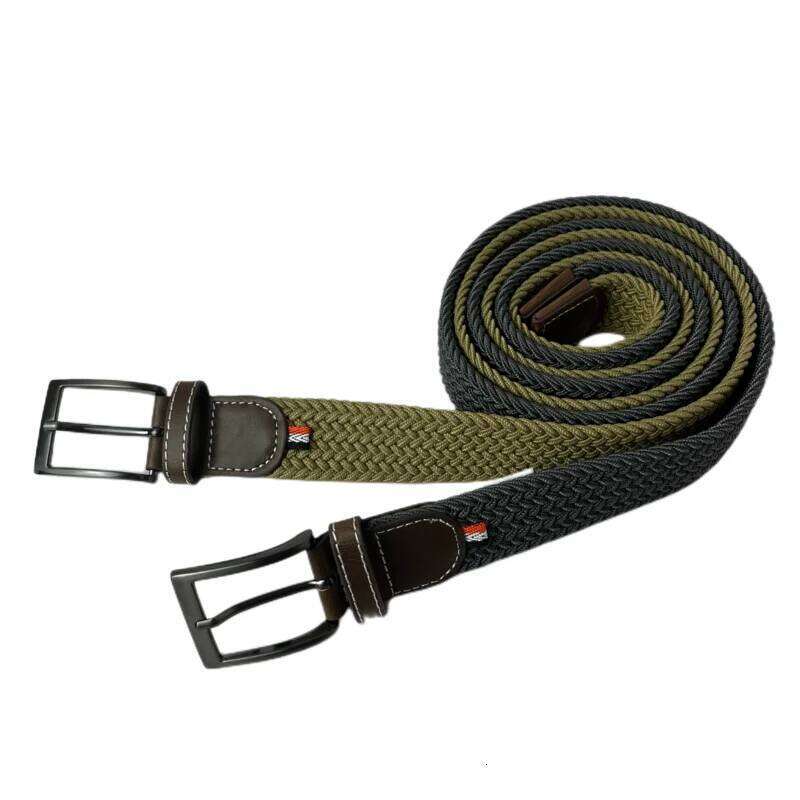 Stretch Canvas Leather Belts Men Female Casual Knitted Woven Military Tactical Strap Male Elastic Belt for Pants Jeans 3.5 S260228