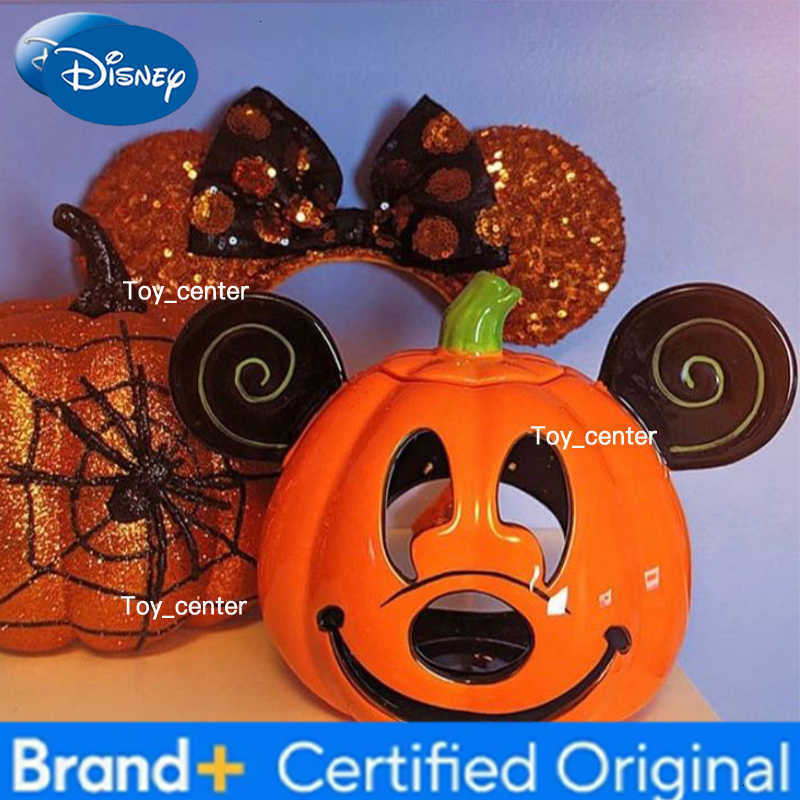 Disney Halloween Mickey Mouse New Pumpkin Lantern Cartoon Anime Action Figure Toys Decoration Collection Gifts Limited Edition H260302