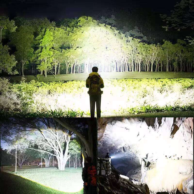 Super Powerful Rechargeable Led Flashlight Brightness Adjustment Multifunctional Tactical Flashlights 600W Long Range Power Bank Z260301