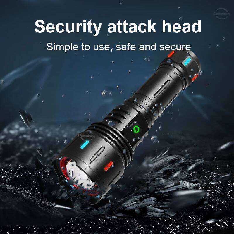 960000000LM High Power LED Flashlight USB Rechargeable Torch Waterproof Ultra Bright Flshlight Long Shot 6500M Camping Lantern Z260301