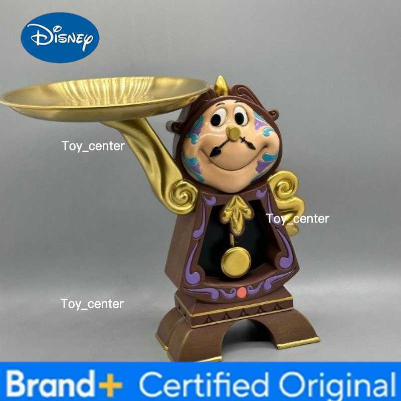 Disney Beauty And The Beast Cogsworth Clock LumiRe Candelabra Trinket Tray Home Desk Decor Jewelry Dish For Fans H260302