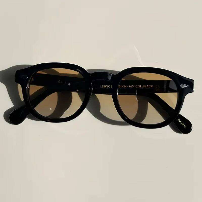 High Quality Acetate Sunglasses For Men And Women Designer Brand Lemtosh Tortoise Black Frame Vintage Sun Glasses Gradient lense 26Y0302