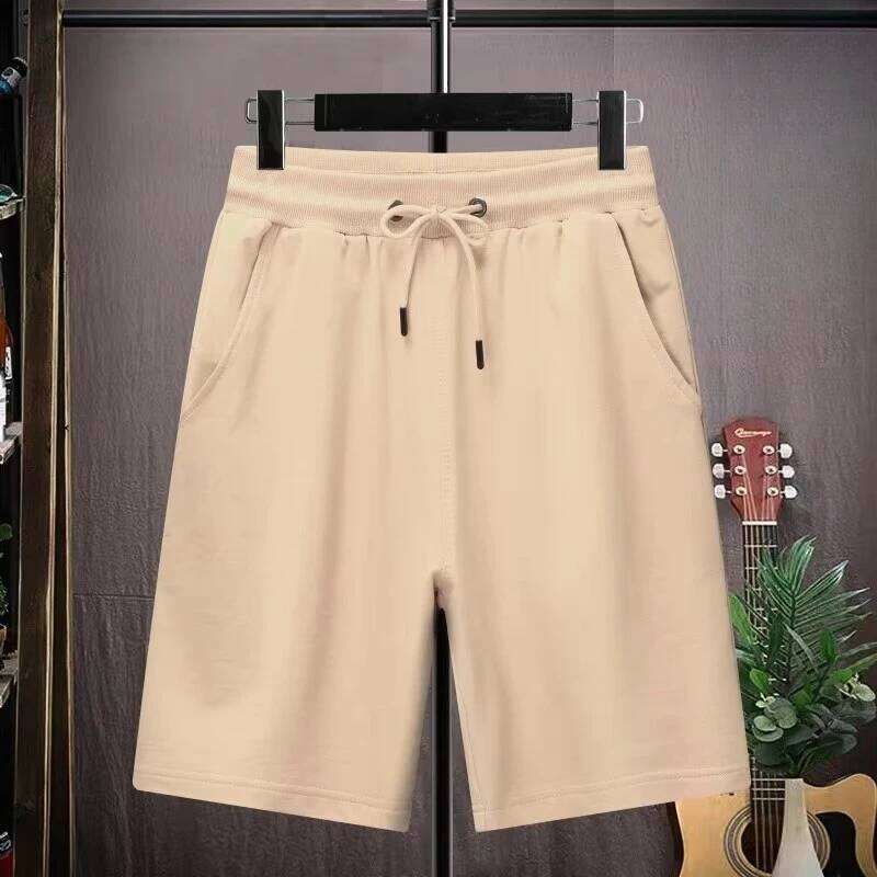 Quality 100% pure cotton summer new casual shorts fashion drawstring slim sport men's clothing XJ260302