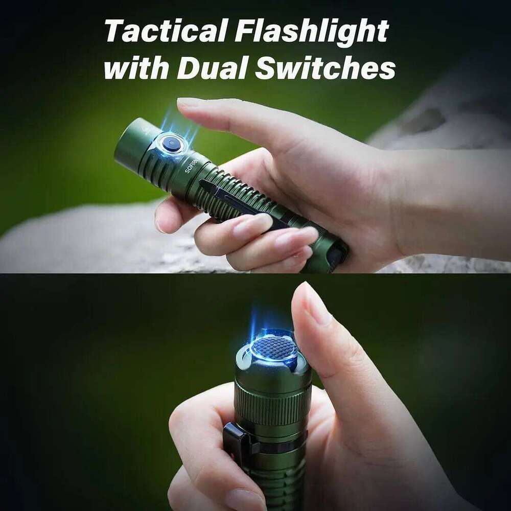 New Sofirn SP31 V3.0 Tactical LED Flashlight with Dual Switch USB C 18650 Rechargeable Power Indicator 6000K 5000K Torch Z260301