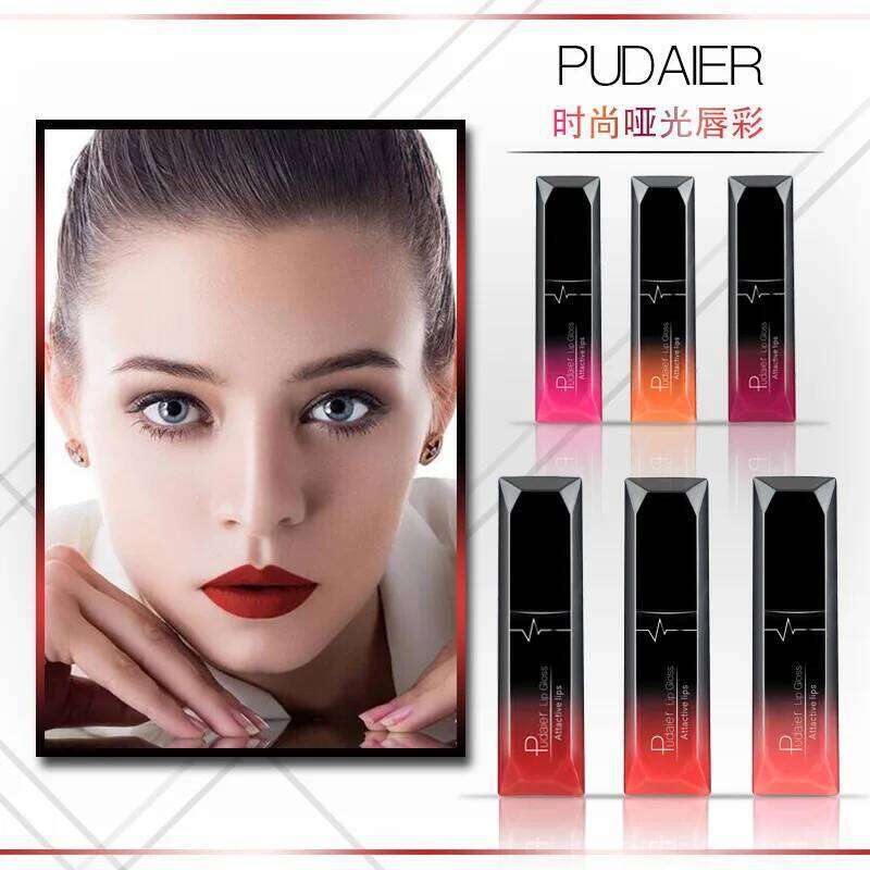 Pudaier 21 Colors Lipstick Cosmetic Waterproof Long Lasting Pigment Velvet lip Brand Sexy Matte Nude Lip stick H260302