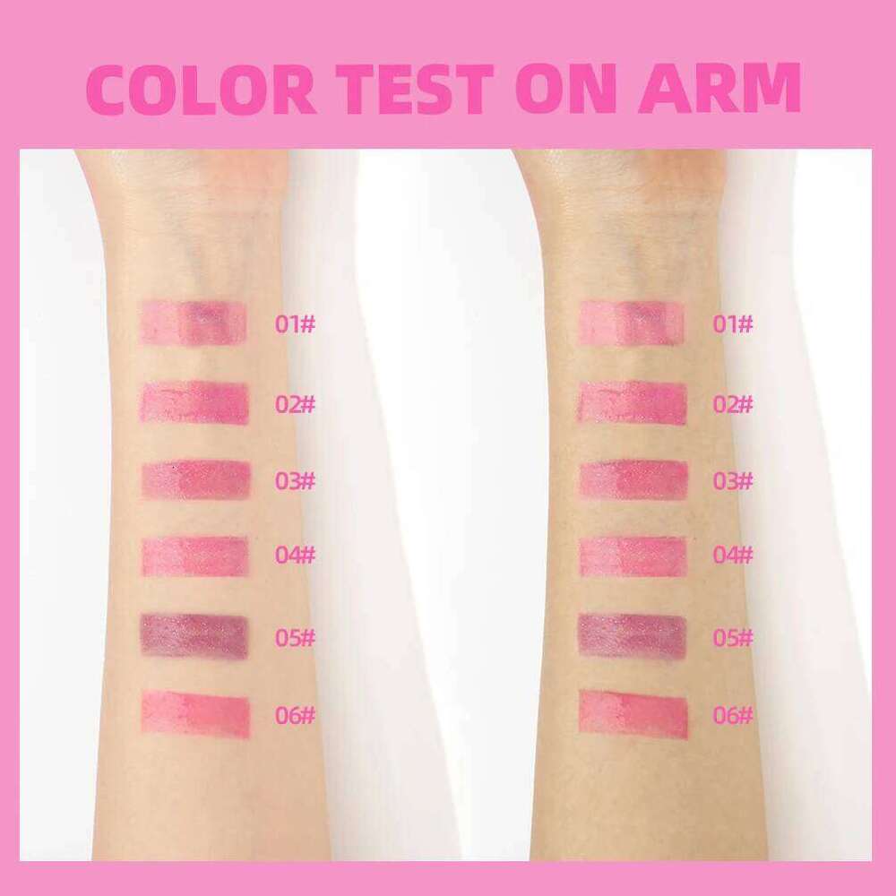 QIBEST Pearlescent Mirror Glaze Temperature Color Changing Oil Moisturizing Shiny Lipgloss Long-lasting Lip Tint Makeup H260302