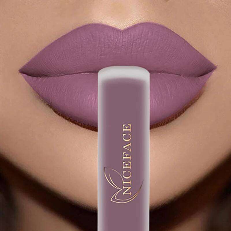 NICEFACE Hot Color Gloss Waterproof Matt Lipgloss Lasting Nude Liquid Lipstick Cosmetic Sexy Women Tint Makeup Lip Stain H260302