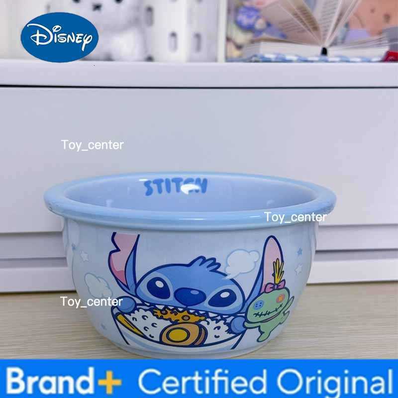 Disney Stitch Ceramic Rice Bowl Vegetable Dish Cute Cartoon Anime Merchandise ChildrenS Tableware Set For Household Kitchen Use Gift H260302