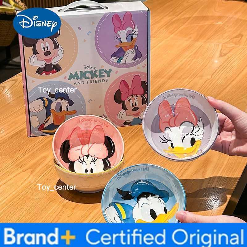 Disney Cute Cartoon Mickey New Adorable Ceramic Bowl Fun Rice Bowl with Healthy Underglaze Food-Grade Home Use Anti-Scald H260302