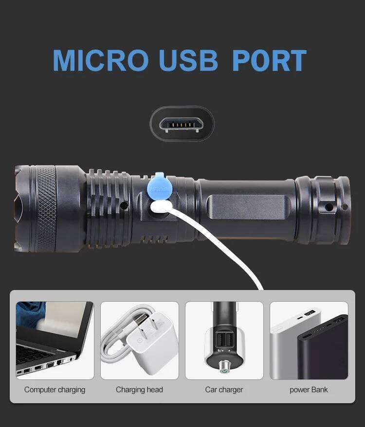 9000000LM High Power LED Flashlight Super Bright USB Rechargeable Lantern Ultra Powerful Tactical Torch Strong Camping Work Lamp Z260301