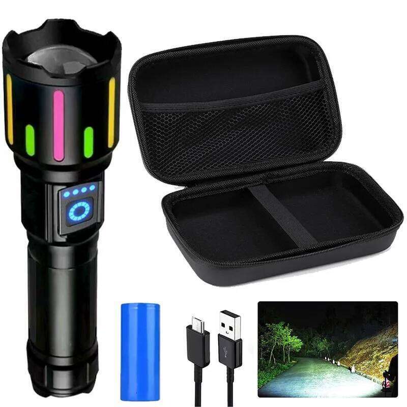 Aluminium Alloy Flashlight Rechargeable LED Flashlights High Power Zoom Torch Light Long Range Tactical Lantren Camping Z260301