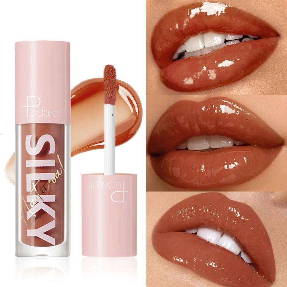 Silky Lip Gloss - Waterproof, Long-Lasting Moisturizing Liquid Lipstick with Mirror Finish, Non-Sticky, Full Shine, Fade-Resista H260302