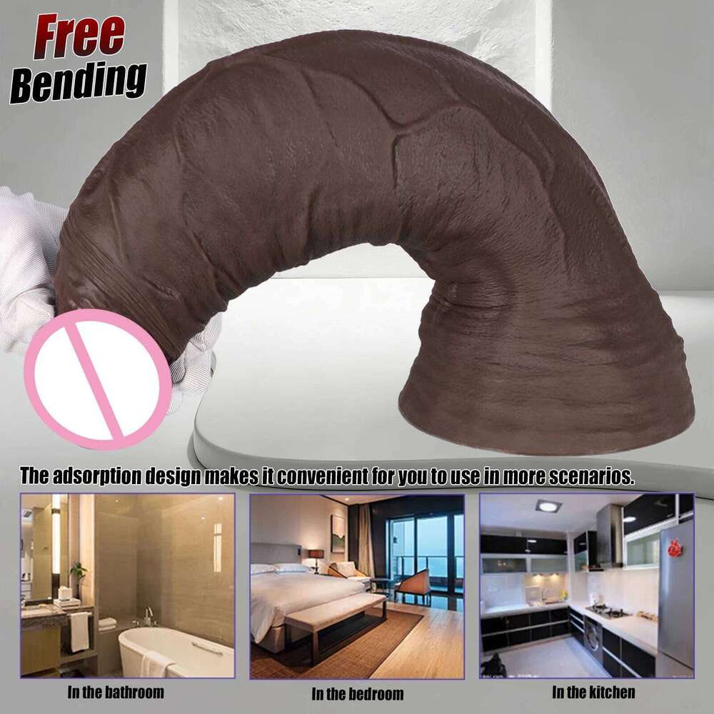 Huge Thick Soft Silicone Realistic Wearable Dildo Penis Big Strap On Dildos Male Genitals Vaginal Massager 26H0302