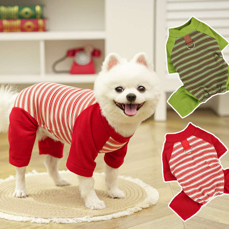 Famous brand Original pet apparel striped large clothes new cat dog supplies French Bulldog base shirt Corgi cross border pupakaIK