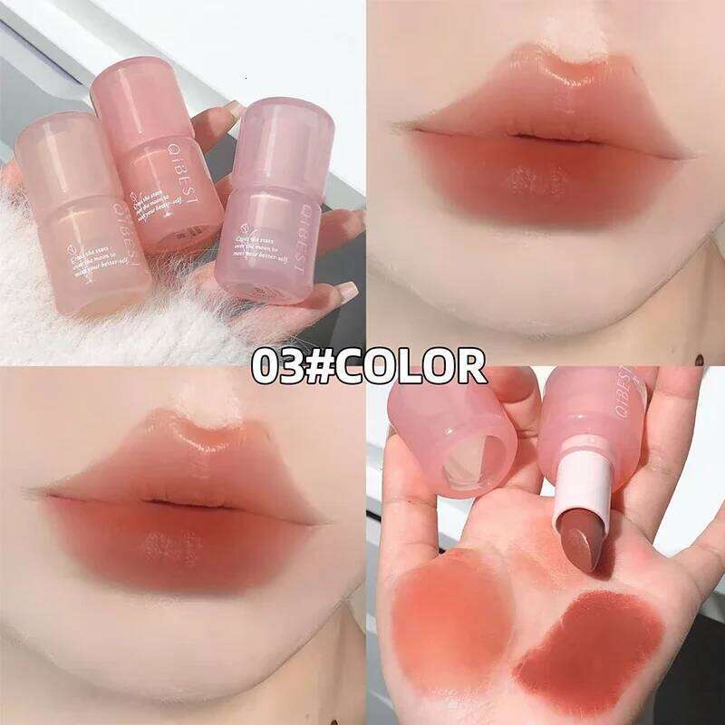 QIBEST Nude Matte Waterproof Long Lasting Lip Stain Sexy Red Lipstick Tinted Lips Makeup For Women Korean Cosmetics H260302